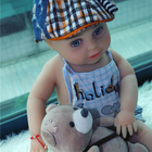 Mini Boy réaliste 58cm bébé de renaissance de 23 pouces - jouets infantiles d'enfants de poupée